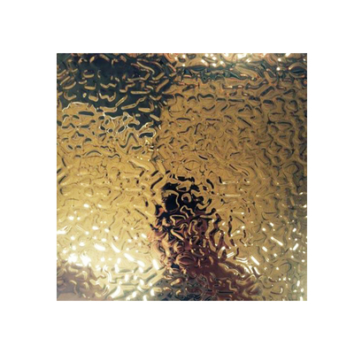 304 placa inoxidable de la hoja de acero 0.15m m Rose Gold Color Decorative Alloy de la ondulación del agua 316L