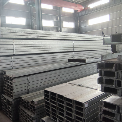 Galvanizado en caliente Canal de acero estructural Viga en U Varilla de acero 16 Calibre