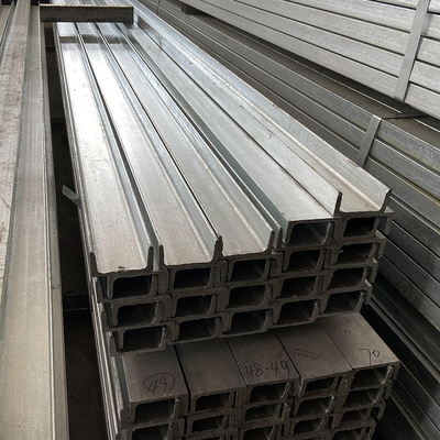 Galvanizado en caliente Canal de acero estructural Viga en U Varilla de acero 16 Calibre
