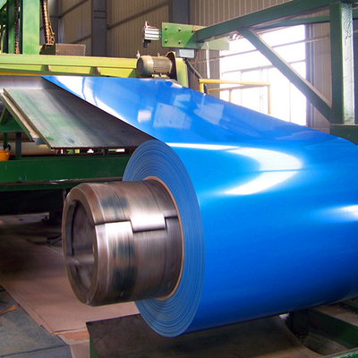 PPGI prepintado frío PPGL galvanizó la bobina de acero que el cinc azul del color cubrió el indicador 26