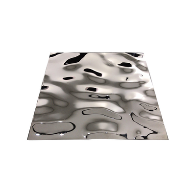 304 placa inoxidable de la hoja de acero 0.15m m Rose Gold Color Decorative Alloy de la ondulación del agua 316L