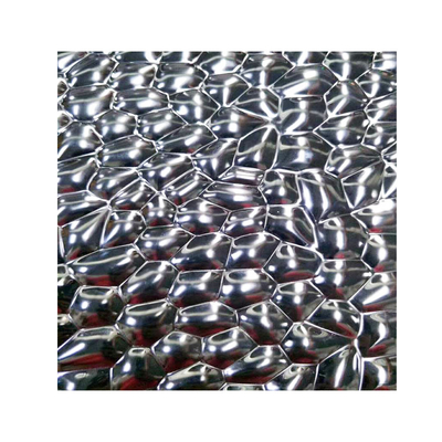 304 placa inoxidable de la hoja de acero 0.15m m Rose Gold Color Decorative Alloy de la ondulación del agua 316L