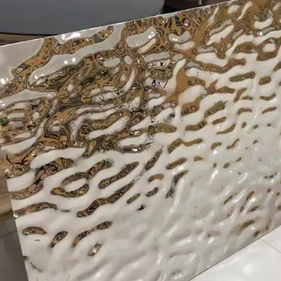 Espejo sellado de acero inoxidable retirado a frío 0.1m m de la hoja de la ondulación 0.5m m 1m m para el techo