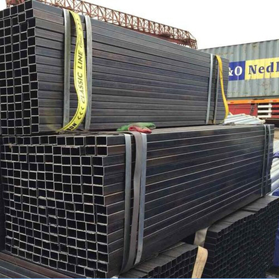 ERW galvanizó longitud cuadrada del tubo sección de acero galvanizada 95 pulgadas de la caja