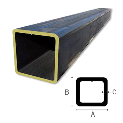 El polvo negro Q235 cubrió el tubo de acero rectangular inconsútil cuadrado de Astm el 12ft de la tubería