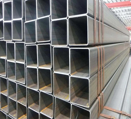 El tubo de acero negro JIS SS400 del cuadrado del ISO 14m m galvanizó el tubo cuadrado