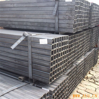 Q195 galvanizó el tubo de acero rectangular de acero de la sección los 9ft Erw de la caja