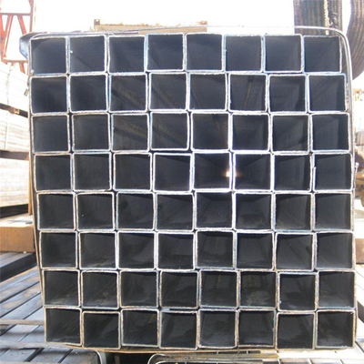 Q195 galvanizó el tubo de acero rectangular de acero de la sección los 9ft Erw de la caja